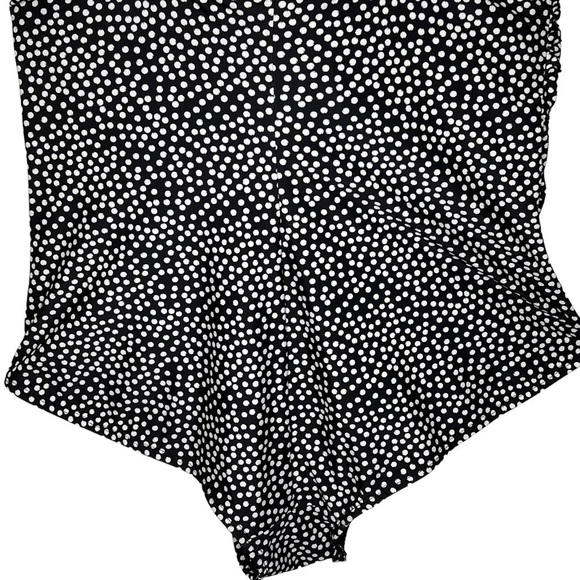 Catalina Polka Dot One Piece Plus Size Swimsuit Size 2X 18 20 Black White Retro - Picture 7 of 11